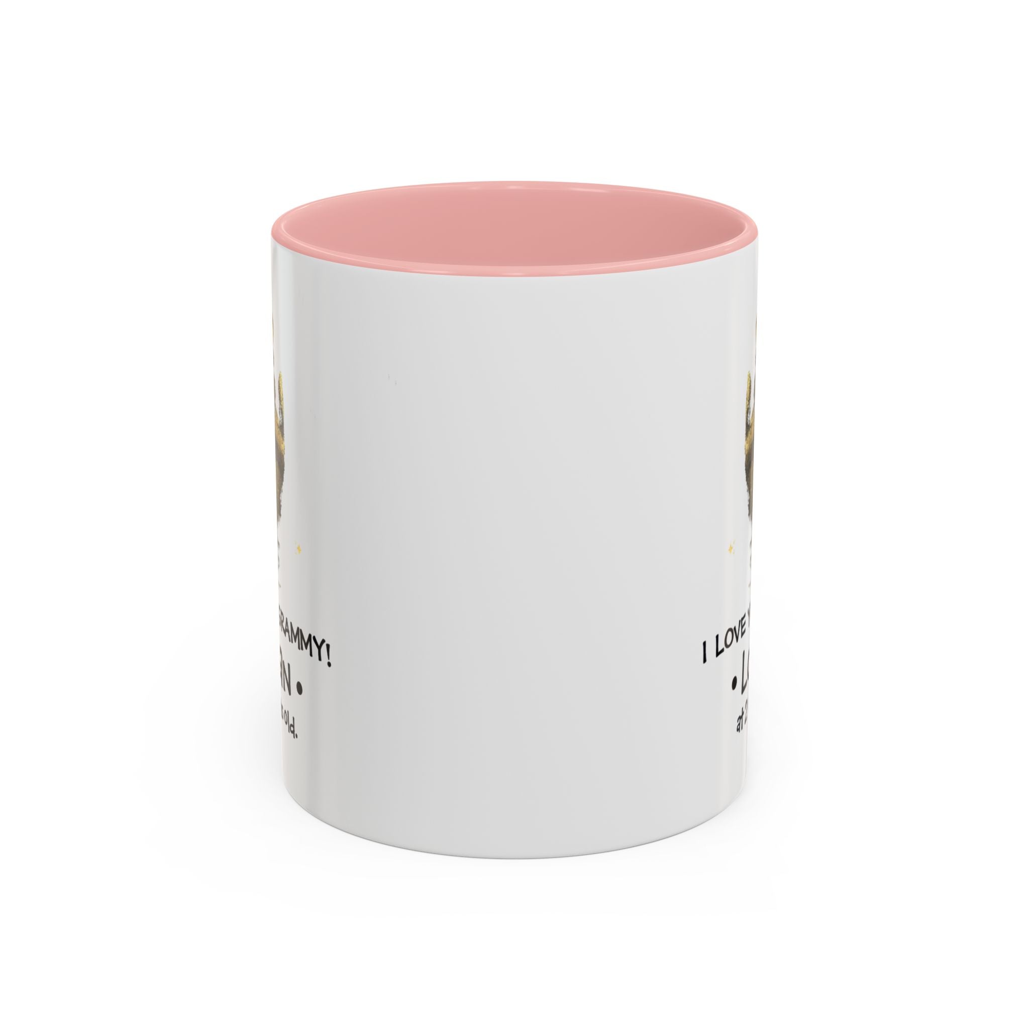 Personalized Grandma Coffee Mug - I Love You Grammy with Handprint Design